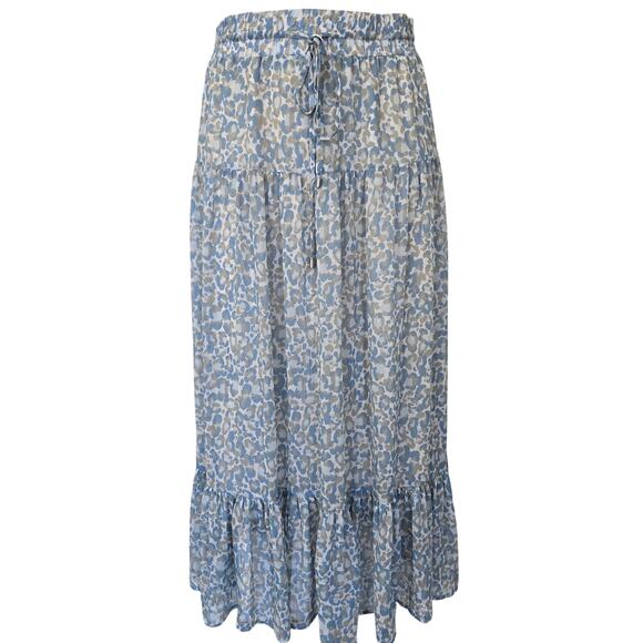 DKNY Dresses & Skirts - DKNY Animal Print Tiered Maxi Skirt Size L Boho Y2K Cottagecore